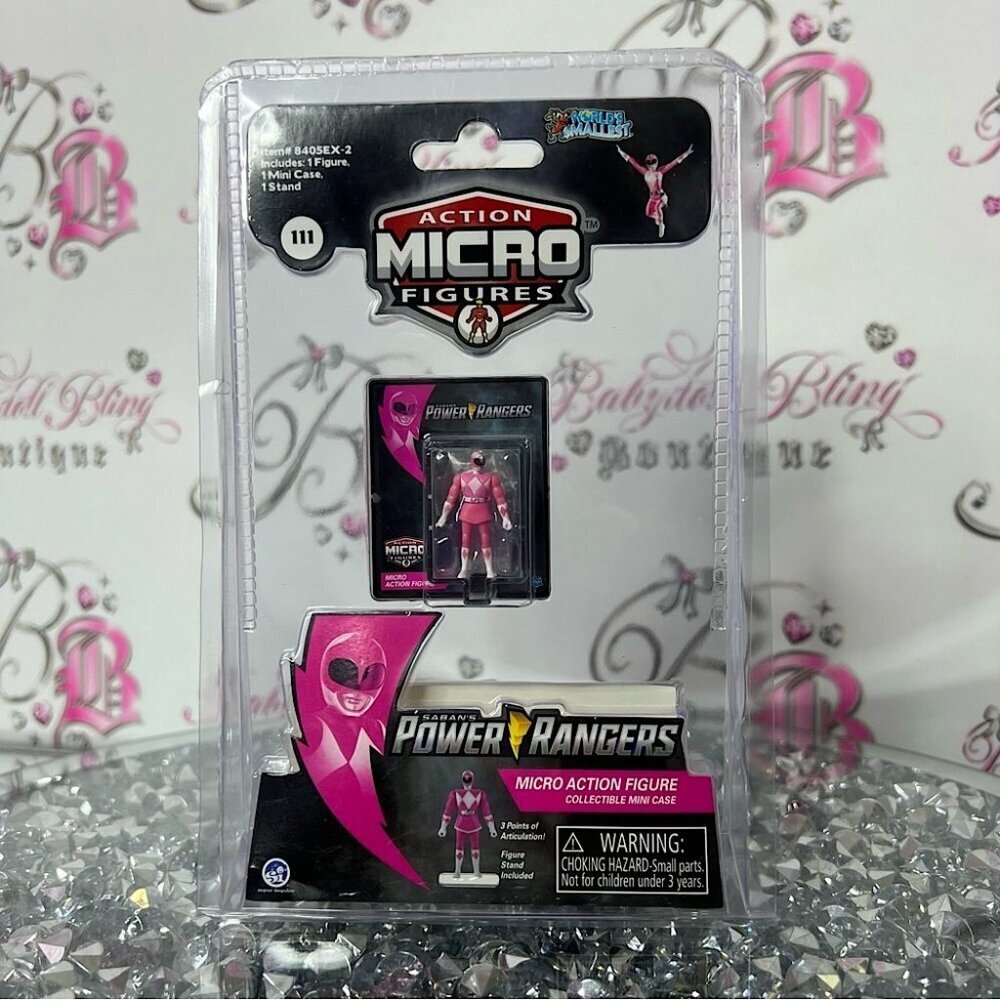 Worlds smallest Power Rangers Micro Action Figure pink action micro